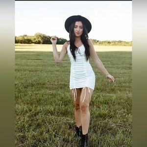 White Kittenish Mini Dress